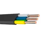 ВВГнг 3×2.5 мм² — силовий кабель з мідними моножилами, плоский, в негорючій оболонці, фото 2