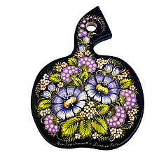 Дошка обробна з петриківським розписом "Квіти" 20х14.5 см , гарний подарунок у подарунковій коробці