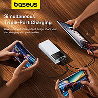 Повербанк 30000mAh 30W Baseus Star-Lord Super Fast 2xUSB/Type-C/microUSB PD, QC, FCP/SCP, AFC білий (P10022905213-00), фото 9