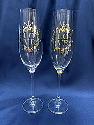 Весільні келихи (золото LOVE)