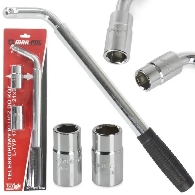 Ключ для коліс,інструмент 21x23 мм для легкого ослаблення та затягування колісних болтів MAR-POL M57100A, фото 1