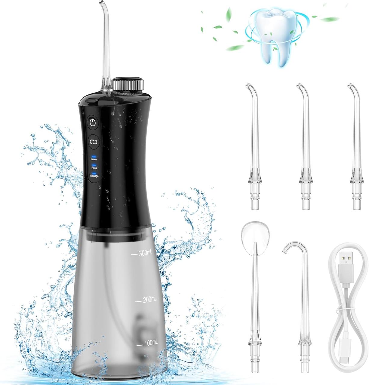 УЧЕНКА!!!! Pancellent Water Dental Flosser Teeth Pick, Massages Floss, що перезаряджається 12-швидкісне струменем води