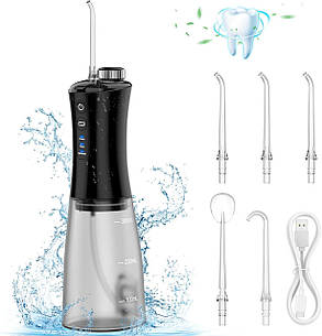 УЧЕНКА!!!! Pancellent Water Dental Flosser Teeth Pick, Massages Floss, що перезаряджається 12-швидкісне струменем води, фото 1