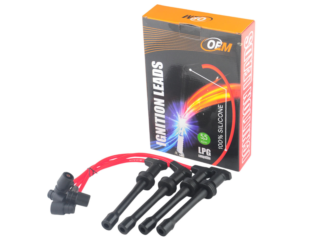 Дріт високовольтний ВАЗ 2110-12 інж. 16 кл. дв. 1,5, 1,6, к-т, силікон, фото 1