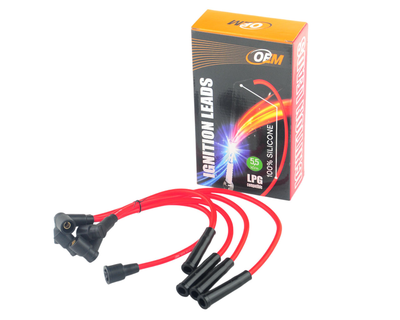 Дріт високовольтний заЗ 1102 дв. 1.1, 1.2, к-т, силікон, фото 1