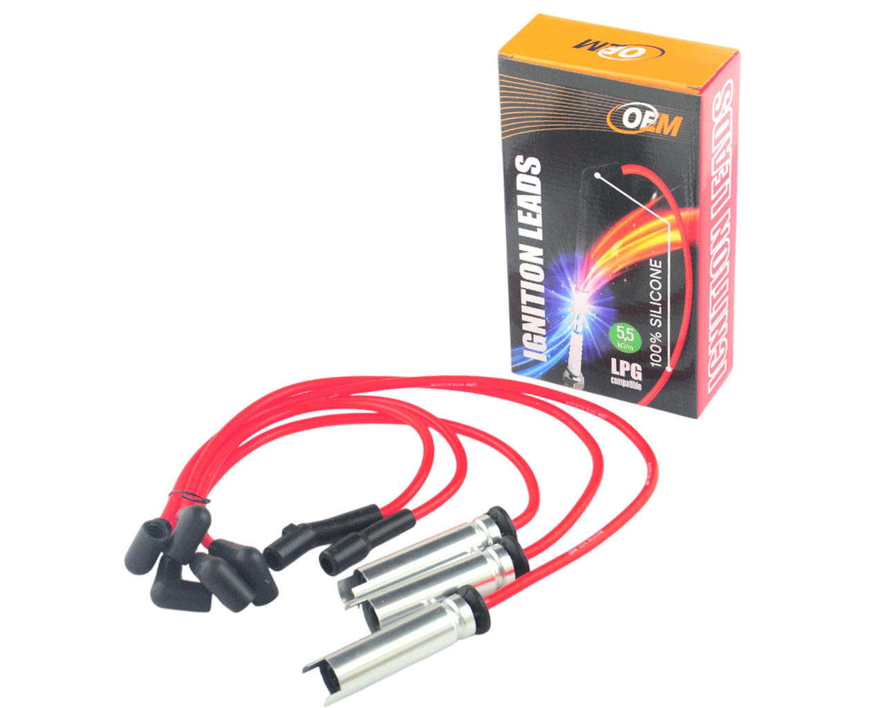 Дріт високовольтний DAEWOO NEXIA 1.5 8 V FLH к-т із метал. н., силікон, фото 1