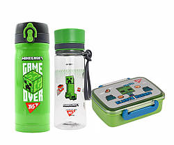 Подарунковий набір Minecraft для школи термос + пляшка + ланч-бокс YES (708329К)