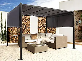 Садовий павільйон LED 310 × 310 см темно-сірий PARGA