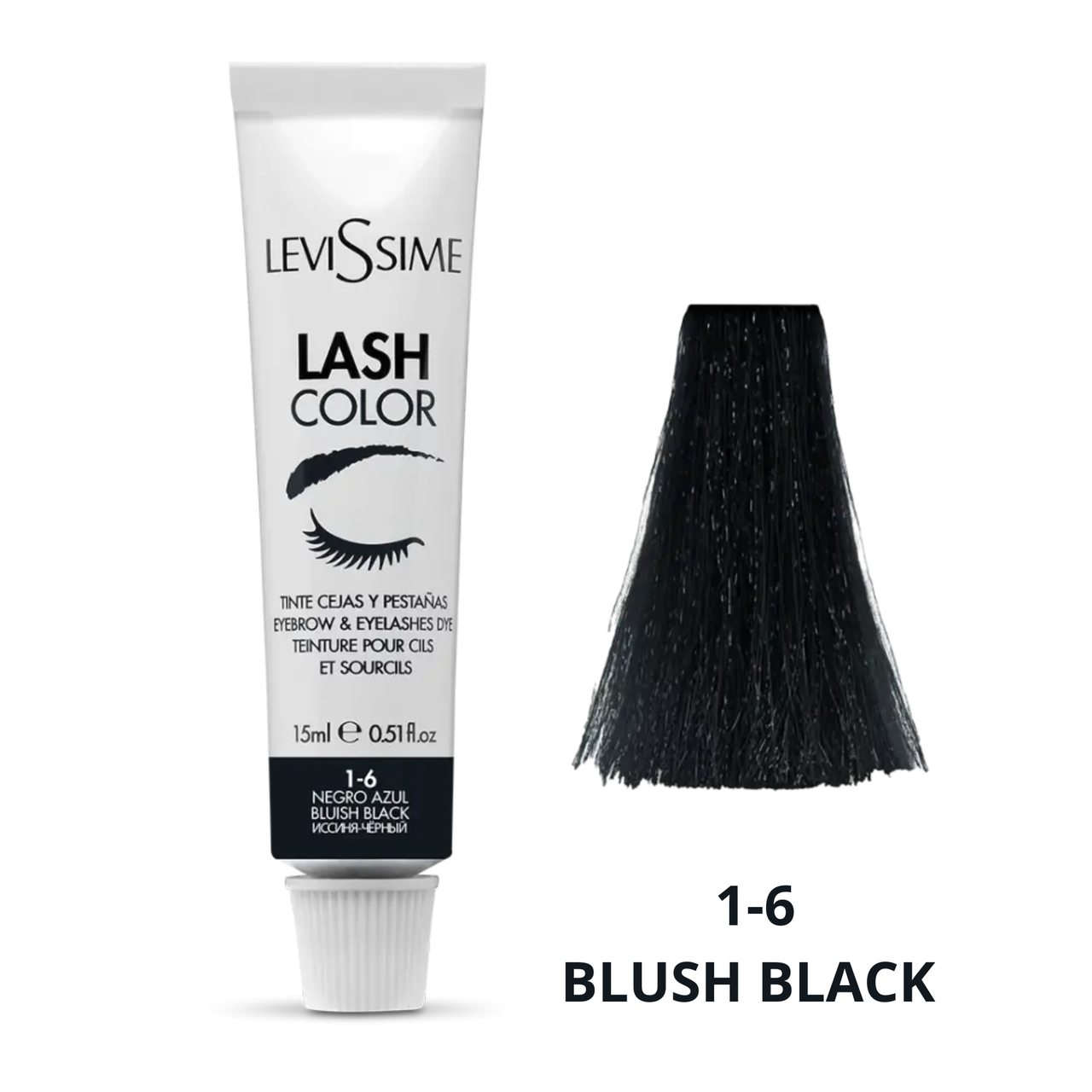 Фарба для брів і вій Levissime Lash Color, колір 1-6 Синьо-Чорний, 15 мл, фото 1
