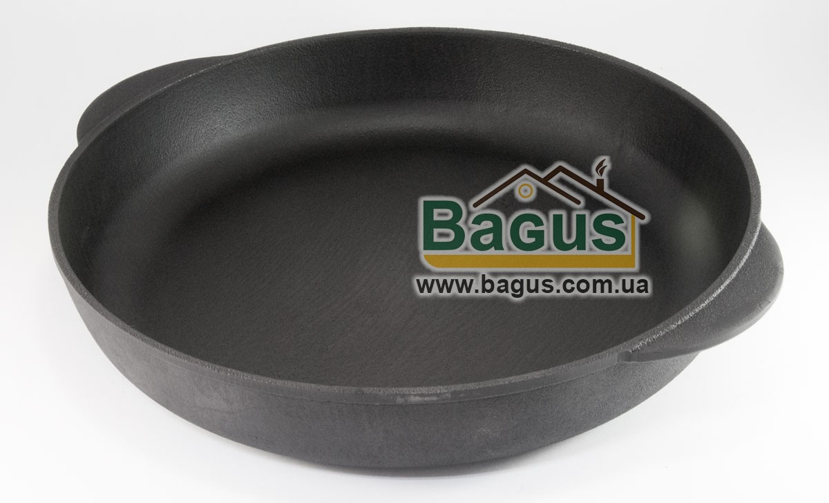 Жаровня чавунна 34х6,5 см з литими ручками, посуд чавунний ЕКОЛИТ (Україна) 3460БР