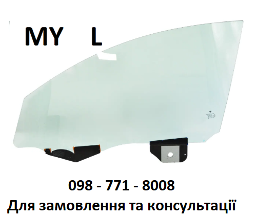 Скло бокове дверки передньої лівої L (пасажира) подвійне Tesla Model Y (Оригінал)  1495508-00-A /1582616-00-A
