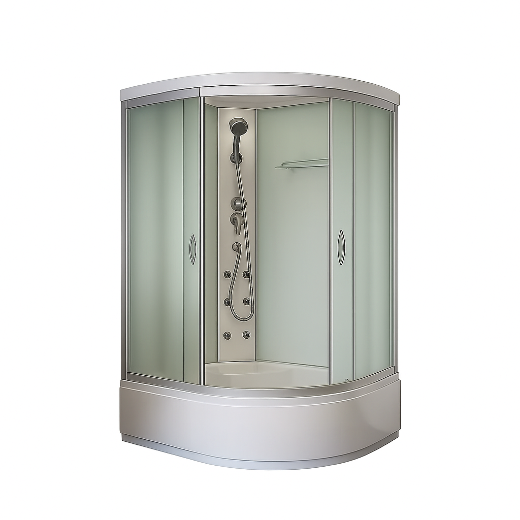 Душовий бокс KO&PO 218F 120х80х215 см з глибоким піддоном правий асиметричний матове скло