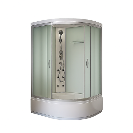 Душовий бокс KO&PO 218F 120х80х215 см з глибоким піддоном правий асиметричний матове скло, фото 1