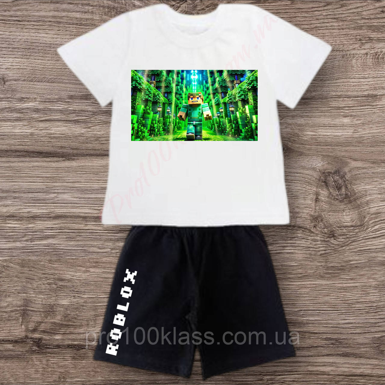 Комплект дитячий футболка і шорти Roblox Роблокс, фото 1