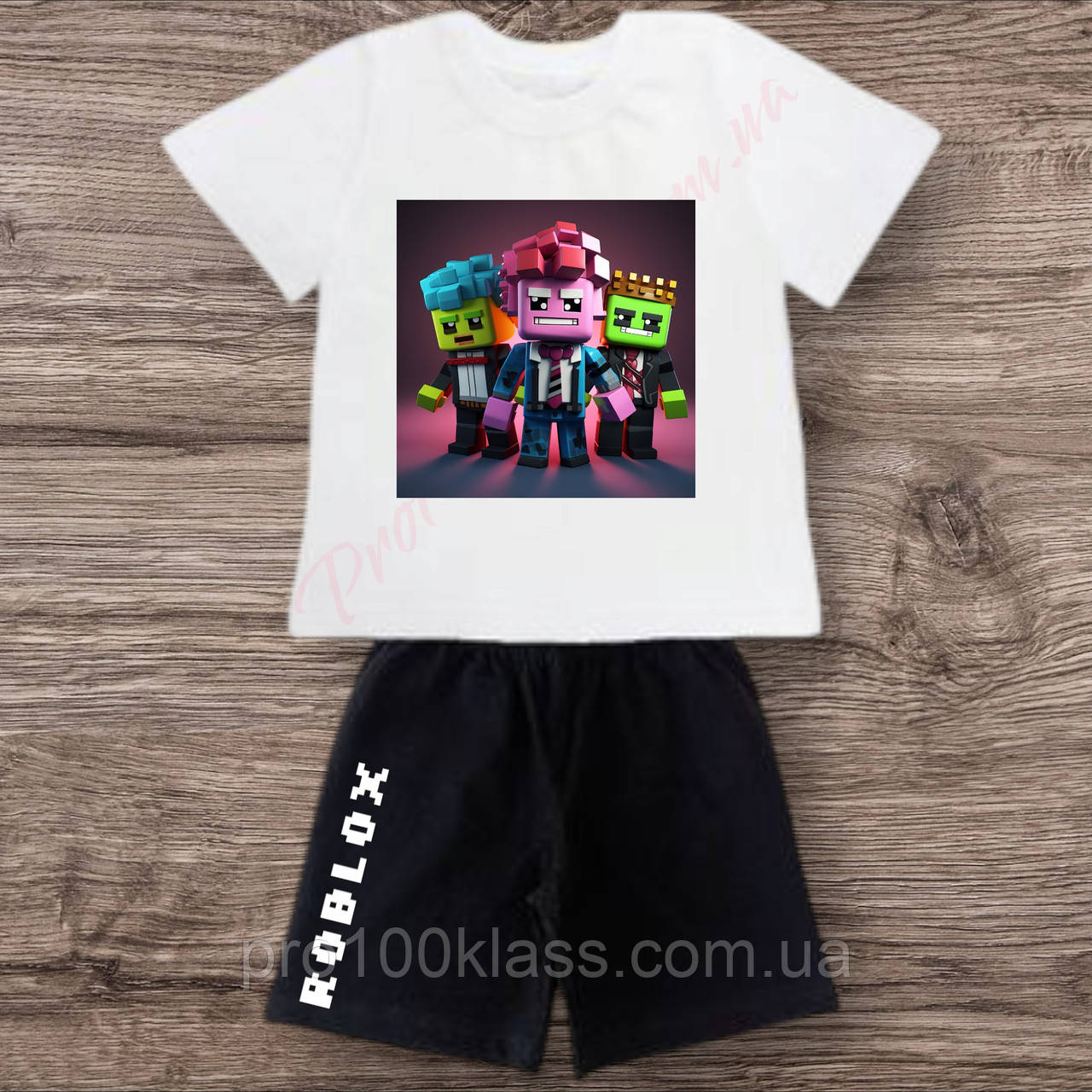 Комплект дитячий футболка і шорти Roblox Роблокс, фото 1