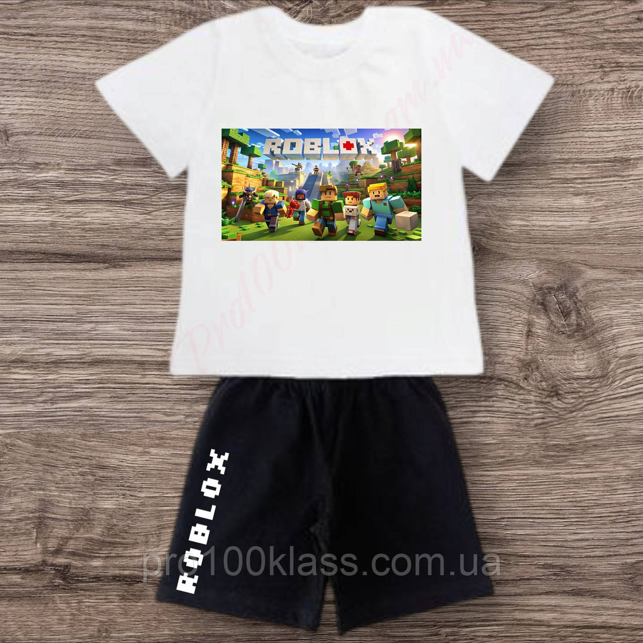Комплект дитячий футболка і шорти Roblox Роблокс, фото 1