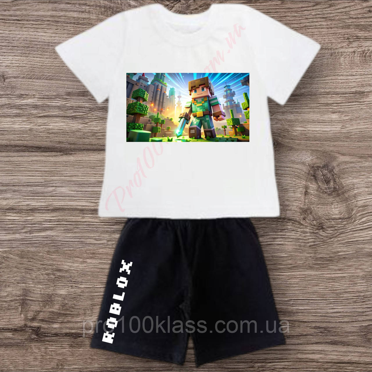 Комплект дитячий футболка і шорти Roblox Роблокс, фото 1