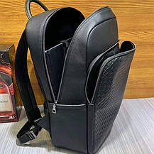 Рюкзак чоловічий шкіряний. Чорний міський рюкзак для ноутбука та документів Tiding Bag 22727, фото 4