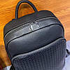 Рюкзак чоловічий шкіряний. Чорний міський рюкзак для ноутбука та документів Tiding Bag 22727, фото 9