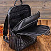 Рюкзак чоловічий шкіряний. Чорний міський рюкзак для ноутбука та документів Tiding Bag 13292, фото 7