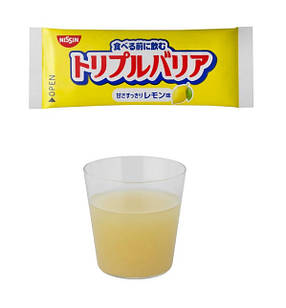 Nissin Foods Triple Barrier Psyllium Напій із лушпиння насіння подорожника, смак лимону, 1 пакетик х7 г.