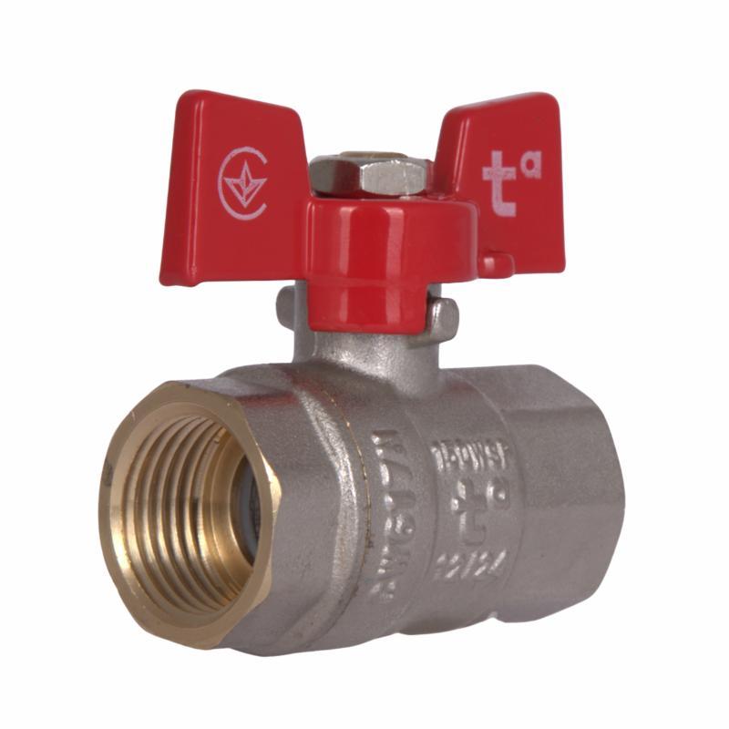 Кран кульовий SD Plus 1/2" ВР для води (метелик) SD602NW15PN40, фото 1