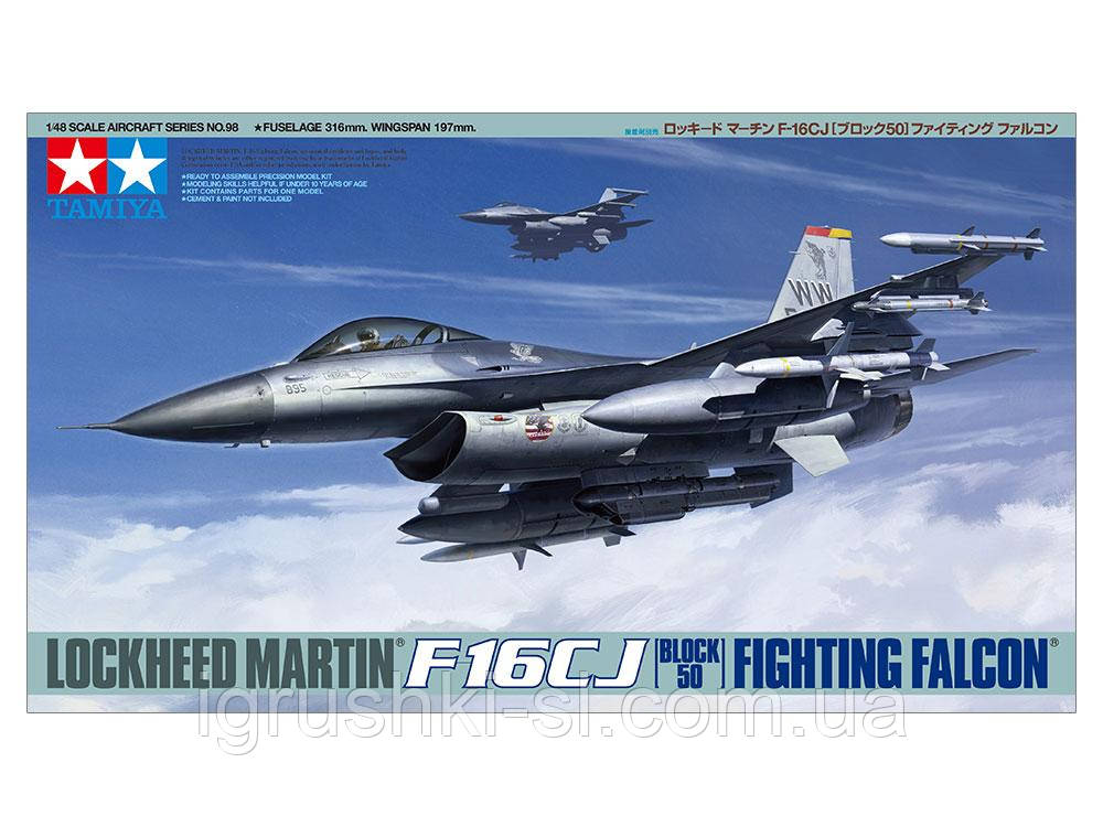 Збірна модель (1:48) Літак Lockheed Martin F-16CJ (Block 50) Fighting Falcon, фото 1