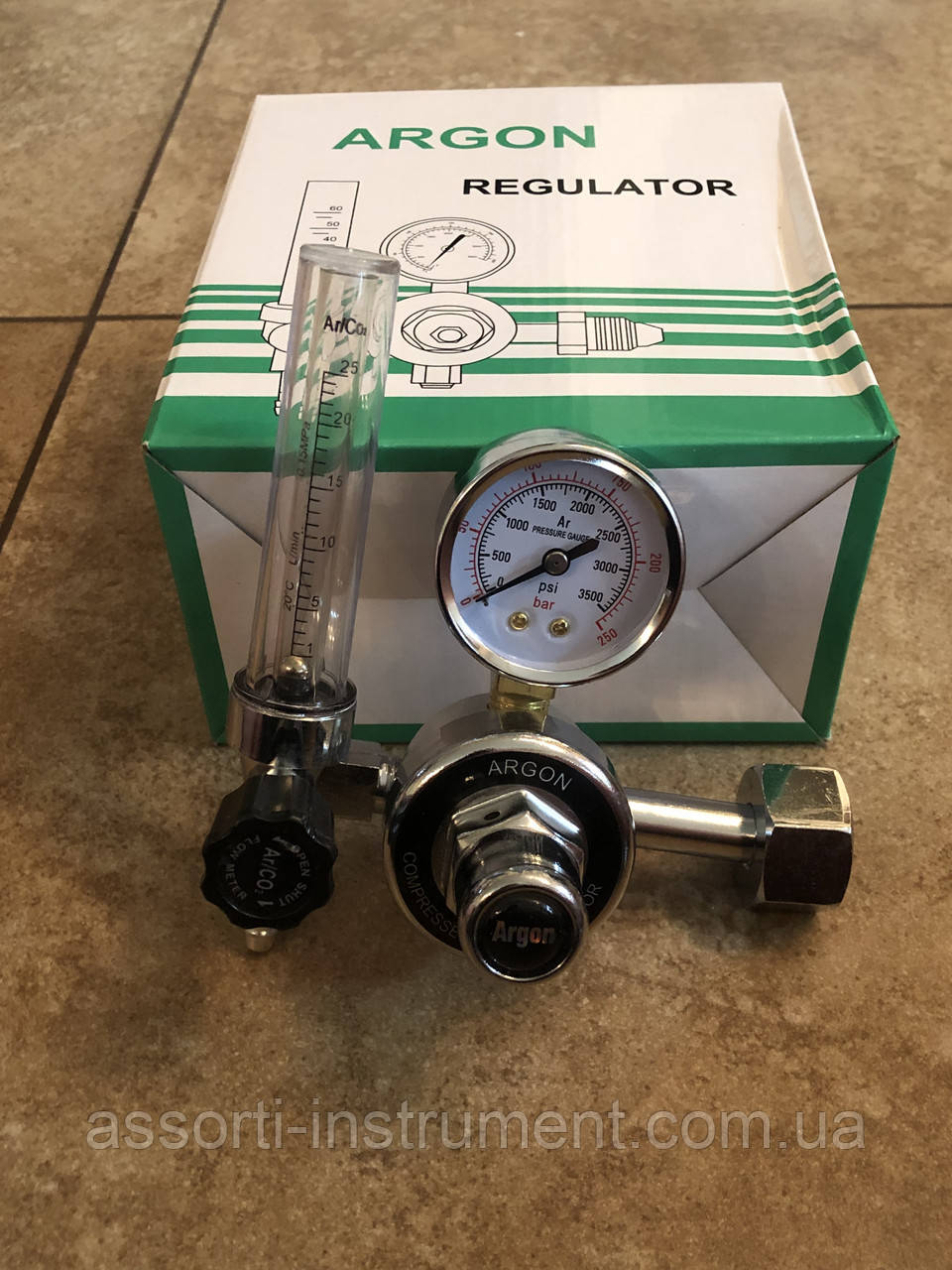Редуктор балонний універсальний із ротаметром (аргон, вуглекислота) (регулятор витрати Ar/CO2), фото 1