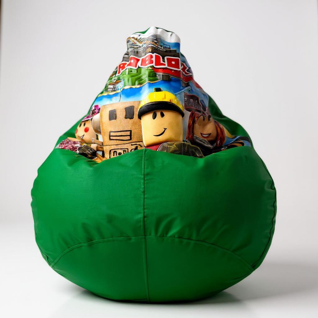 Крісло мішок груша зелений Roblox (120x75) Роблокс, фото 1
