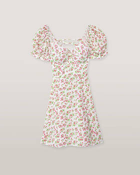 🌸 Літня міні-сукня з відкритими плечима та чашечками