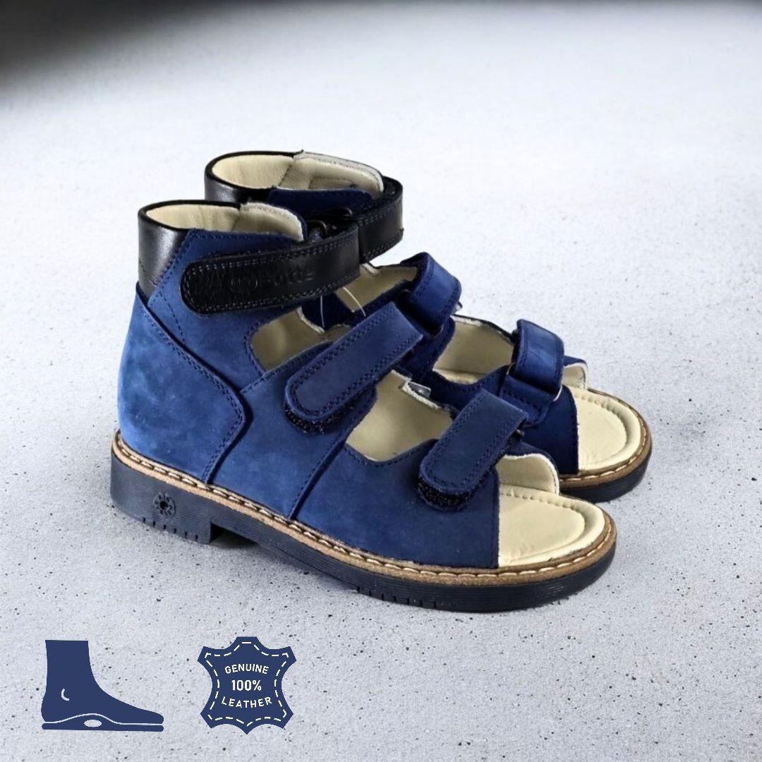 Дитячі шкіряні ортопедичні босоніжки на дівчинку 23 розмір, фото 1