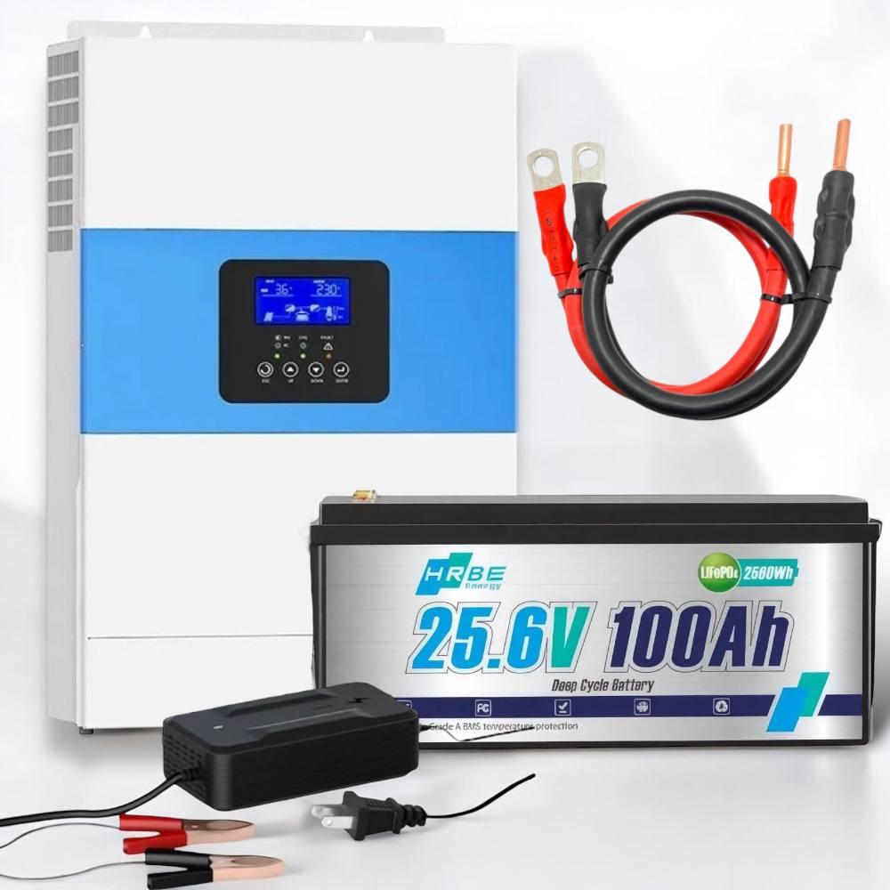 3,5 кВт + 24/100 Комплект гібридний інвертор Daxtromn + акумулятор HRBEENERGY , для резервного та аварійного живлення