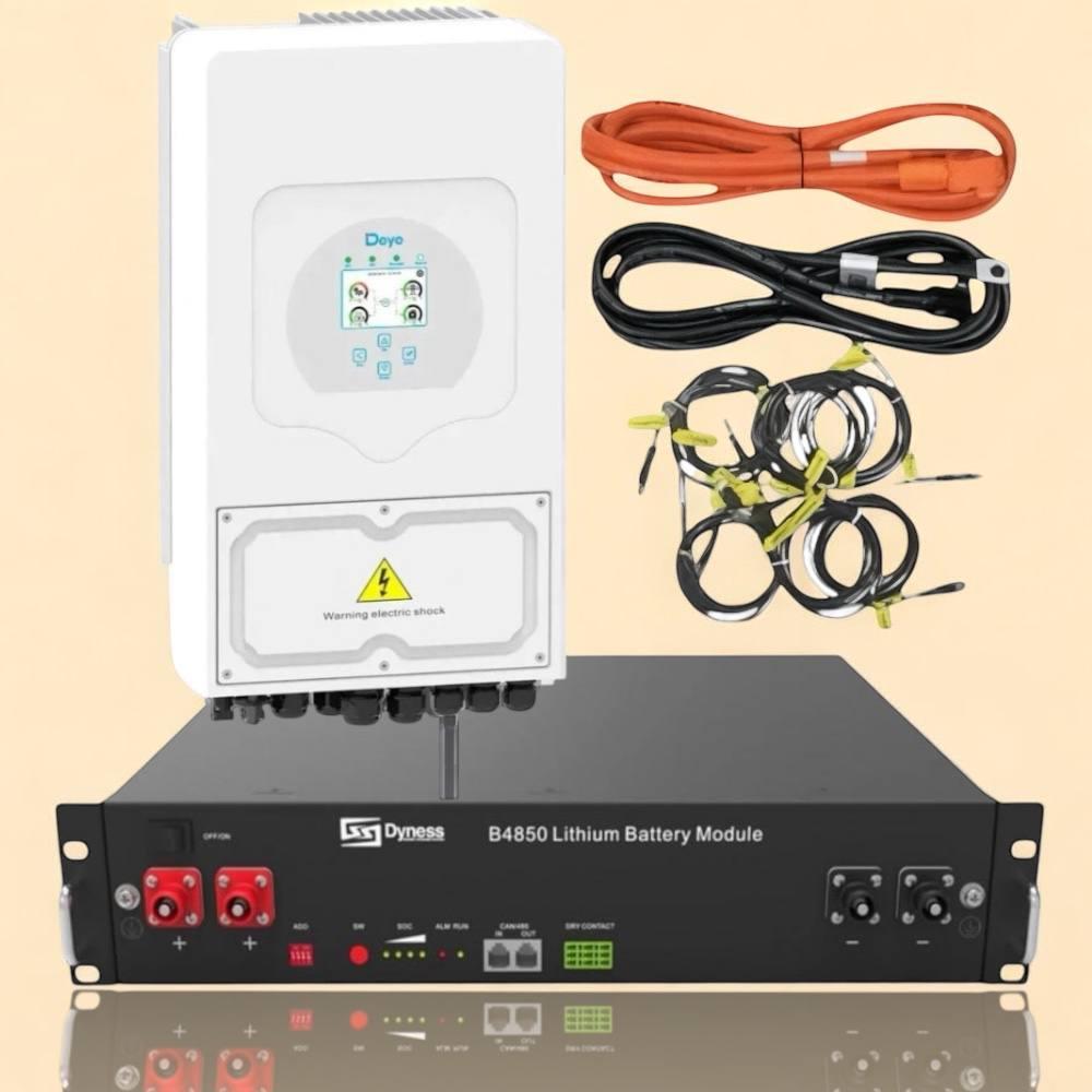 5 кВт Deye інвертор + акумулятор DYNESS B4850 LiFePo4 50Ah, енергозабезпечення будинку, квартири