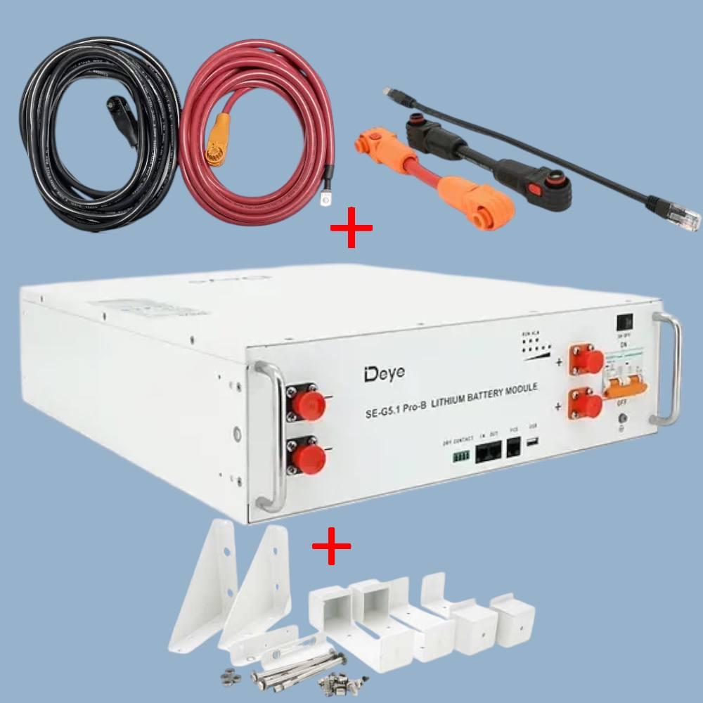 Акумулятор Deye  LiFePO4 SE-G5.1Pro-B 51,2V/100AH, 5120W*h, 200А, фото 1