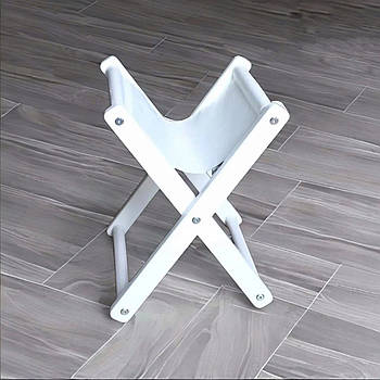 Підставка для сумки. Складна, підлогова, біла  для перукарні, салонів краси, студій, в  манікюрні та педикюрні кабінети, офіси