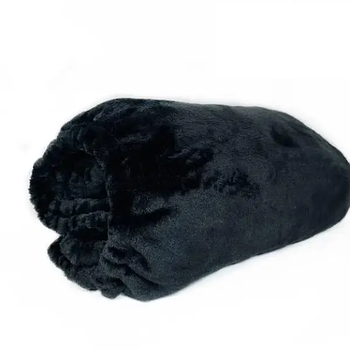 Чорний плюшевий чохол на гумці для косметологічних кушеток, багаторазовий, в салони краси, масажні кабінети