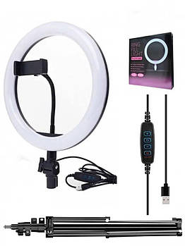 Комплект світлодіодна кільцева Led-лампа Mhz 12 Вт з Usb, 26 см зі штативом 2 м. для професійної зйомки