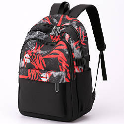 Міський рюкзак з м'якою спинкою (46х28х18см), Червоний / Чоловічий рюкзак / Жіночий спортивний рюкзак