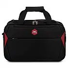 Сумка дорожня через плече WINGS DIPPER з поліестеру 20 л, з кріпленням на валізу та ручками, чорна, фото 2