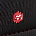 Сумка дорожня через плече WINGS DIPPER з поліестеру 20 л, з кріпленням на валізу та ручками, чорна, фото 4