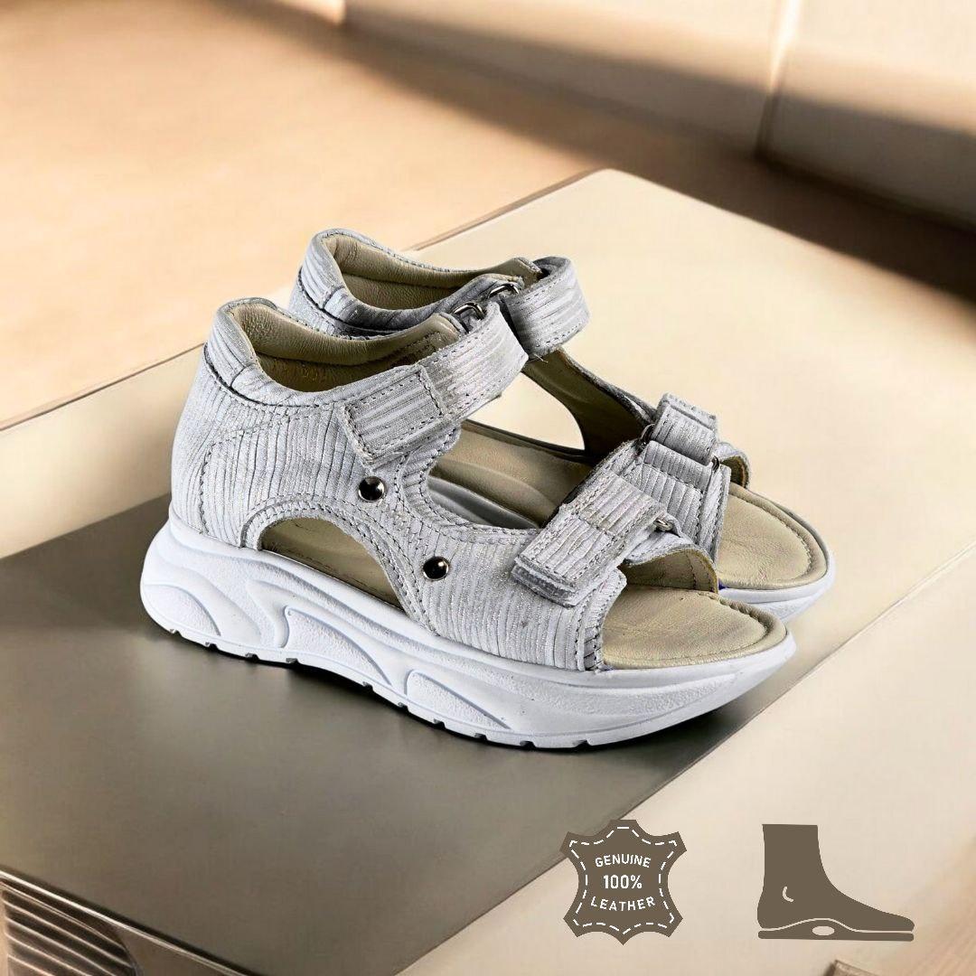 Дитячі ортопедичні сандалії для лікування вальгусної деформації сірого кольору 32 розмір, фото 1