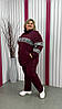 Трикотажний повсякденний костюм із двонитки "Троя" 62-64 66-68 70-72 74-76, фото 8