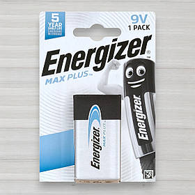 Батарейка лужна Energizer Max Plus alkaline крона 6LR61, 9V