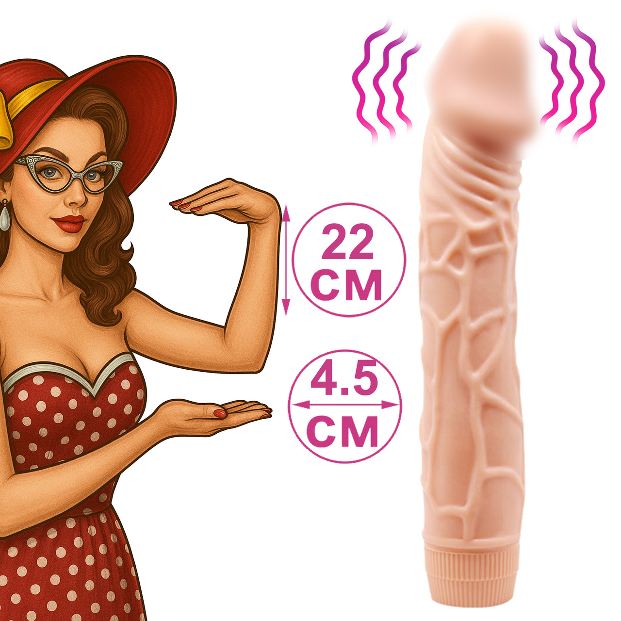 Жіночий вібратор дилдо вагінальний Bob Vibrator, фото 1