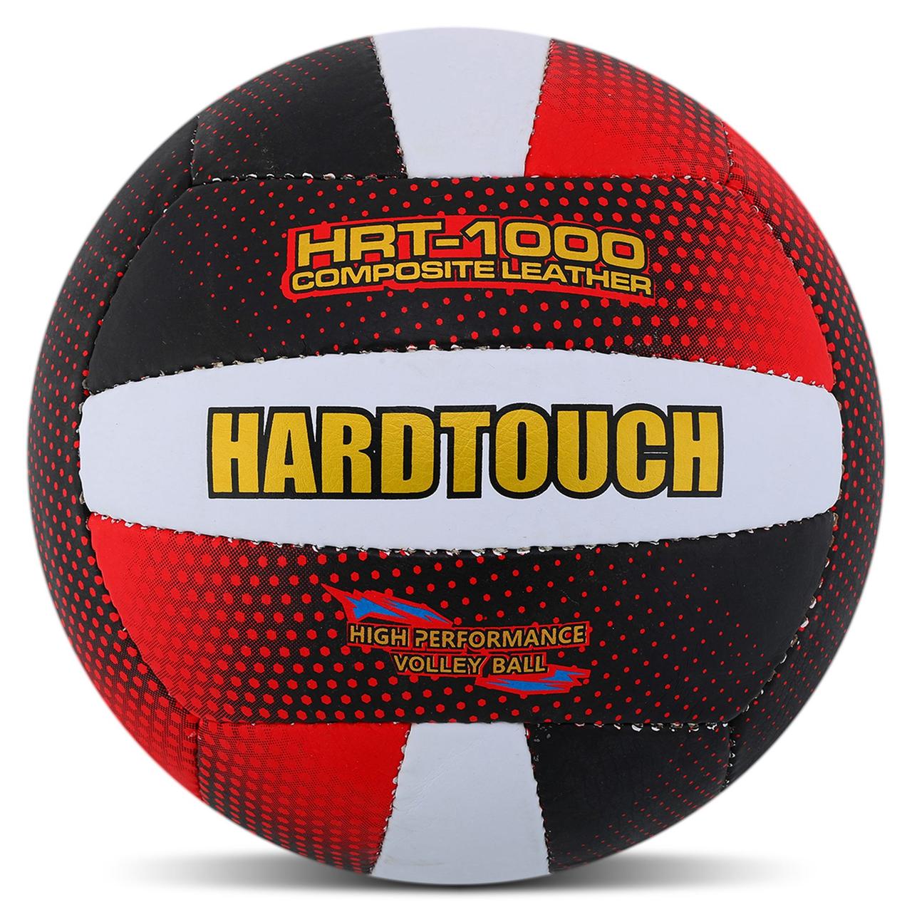 М'яч волейбольний Composite Leather HARD TOUCH VB-4049 №5 PU червоно-чорний волейбольний м'яч, фото 1