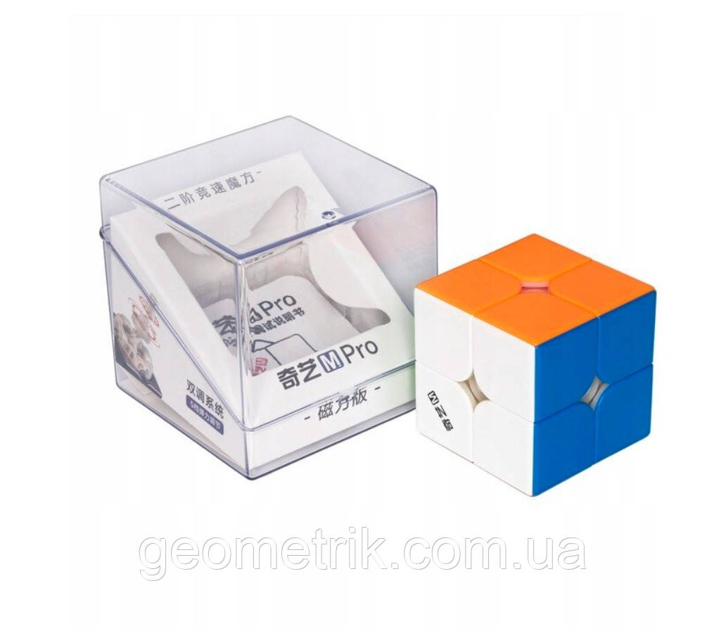 Кубик Рубика QiYi M Pro 2х2 Magnetic stickerless - магнітний без наліпок, фото 1