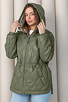 Весняна куртка з капюшоном Еліна, розміри 44-58