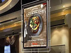 Кристалайт А1 надтонка світлова панель підвісна на тросах, для постера А1 594х841 мм, ACRY, фото 2