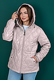 Жіноча трендова стьобана куртка Еліна, розміри 44-58, фото 4