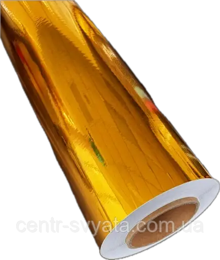 Плівка самоклеюча (35х100 см) № 2 Дзеркальне золото, Royal Gold, фото 1